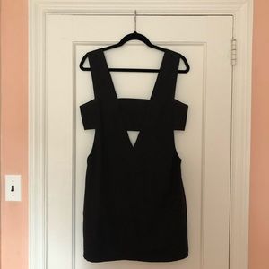 Black Lattice Cut Dress